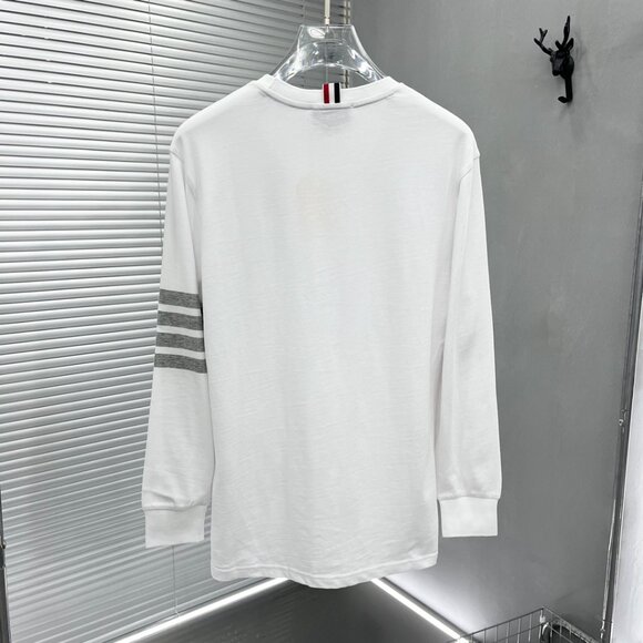 Thom Browne solid color striped round neck long sleeve - Picture 2 of 7